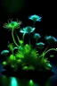 Placeholder: Generate bioluminescent plants varying in size and shape. Make some big and some small