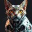 Placeholder: Cyborg cat, ultra quality, hyper detailed