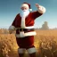 Placeholder: franz frazetta styl,santa claus in the middle of the corn field