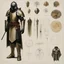 Placeholder: ConceptSheet by Guy Borremans: 'The Prince of War' - Mithril Armour Design for the Jedi in the enchanted forest