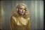 Placeholder: Actress Carroll baker , without a face, , hippie girl, gold paint,, in a liminal empty room, old autochrome