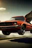 Placeholder: flying dodge challeger with wings
