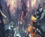 Placeholder: Art by John Berkey and John Harris, lush, Cenral Park New York 2077, Cyberpunk, bird's eye view, extremely hyperdetailed, epic composition, cinematic lightning + masterpiece