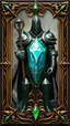 Placeholder: elven knight gem card with ornate frame