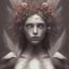 Placeholder: Portrait of beautiful girl, plant, metal, feathers, Dryad, fae, sidhe, ominous, nature, plants, wildflower, facepaint, dnd character portrait, intricate, oil on canvas, masterpiece, expert, insanely detailed, 4k resolution, retroanime style, cute big circular reflective eyes, cinematic smooth, intricate detail , soft smooth lighting, soft pastel colors, painted Renaissance style,bokeh,macro lens, 800mm lens