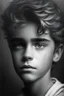 Placeholder: A portrait of beautiful boy in black white