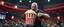 Placeholder: pop corn bucket that looks like a chain saw wielded by serious angry bald law man, in cinema