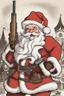 Placeholder: santa claus with shot gun, disney style