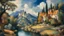 Placeholder: Style Cézanne, luxury, dream world, calm beauty, fantasy world, magic, beautiful composition, exquisite detail