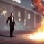 Placeholder: James bond,portriate,heroic,ultrarealistic, fiverr,unreal engine, cinamatic,fight sceen,lighting,"saving a woman",fire