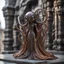 Placeholder: giger escher illithid mind flawyer witch sculpture in transparent bronze murano glass in front of stone wall,bokeh like f/0.8, tilt-shift lens 8k, high detail, smooth render, down-light, unreal engine,bokeh like f/0.8, tilt-shift lens 8k, high detail, smooth render, down-light, unreal engine