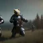 Placeholder: bears in knight armor fighting