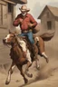 Placeholder: drunk old cowboy run bare