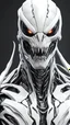 Placeholder: A realistic white venom in a titanium cybernetic suit, detalhado, designe perfeito, alta qualidade arestas perfeitas e simetricas ::n_desenho de estilo, Low-quality imperfection, boneco, game, anime