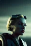 Placeholder: Ultra Realistic retro sci-fi scene, portrait, blonde woman, sweet young Marilyn Monroe face, perfect iris, tight latex coat, Strange planet background, Retro sci-fi style helmet, fog, rain, soft color, highly detailed, unreal engine 5, ray tracing, RTX, lumen lighting, ultra detail, volumetric lighting, 3d, finely drawn, high definition, high resolution.