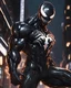 Placeholder: Venom mix with machine in solo leveling shadow artstyle, cyberpunk them, intricate details, highly detailed, high details, detailed portrait, masterpiece,ultra detailed,best quality
