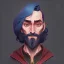 Placeholder: Portrait of a 30 year old strange wizard