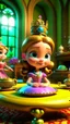 Placeholder: Cover story,Princess Penelope's Magical Tea Party, cartoon,3D