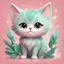 Placeholder: A charming digital art piece showcasing the cuteness of a mint-colored cartoon cat, set against a soft and inviting pink background, (charming digital art:1.4), (cute cartoon cat:1.5), (soft and inviting pink:1.3), (expressive mint hues:1.2), drawing inspiration from the styles of cute and whimsical illustrators, trending on CGSociety, Intricate, Sharp focus, warm lighting, (captivating:1.4), (playful details:1.5), (lush fur details:1.3), Cartoon, Masterful, Captivating, Photorealistic, Ultra-de