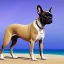 Placeholder: detailed illustration of a french bulldog standing on the sand, french bulldog wallpaper, luminous body, sparkling body, full body, symmetrical body, realistic, luminous body, clear focus, carefully detailed, soft evening sky, muscular body, hulk body, a lot of muscles on the body, realistic body, beautiful dog, art picture, high resolution, powerful dog, chain around the neck, lots of muscles on the dog body, french bulldog in muscles, bodybuilder, muscles, 64k