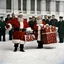 Placeholder: Santa Claus delivering presents to Leonid Brezhnev and the members of the Supreme Soviet