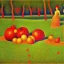 Placeholder: pomegranites in style of art seurat