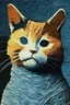 Placeholder: Portrait of a cat by Van Gogh