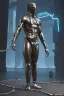 Placeholder: Cyberpunk Greek statue of a man in chains , future classic, unreal engine, epic high details high quality