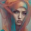 Placeholder: Beautiful in colorful surreal veil