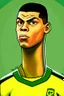 Placeholder: Ronaldo Brazilian football player cartoon 2d