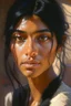 Placeholder: portrait of Indian labor, black hair, pretty face, realistic, fine details. realistic shaded lighting by Ilya Kuvshinov Giuseppe Dangelico Pino and Michael Garmash and Rob Rey, IAMAG premiere, WLOP matte print, cute freckles, masterpiece