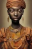 Placeholder: african portrait, rusted clocks, rust, scaffolding, perfect face, high detail