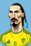 Placeholder: Zlatan Ibrahimovic Swedish football player ,cartoon 2d