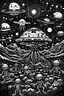 Placeholder: aliens and outer space black and white