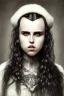 Placeholder: Danish singer MØ face, Style John Kenn Mortensen,