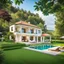 Placeholder: luxury villa in beautiful green land country side