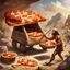 Placeholder: Pizza delivery in the Paleolithic Era.