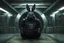 Placeholder: Cyberpunk black rabbit. Photograph.