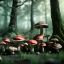 Placeholder: mushroom forest, 4k, 8k, highly detailed, cinematic, ultra photorealistic, volumetric lighting, sharp details, mist, trees