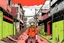 Placeholder: Chainsaw Man Town coloured manga style