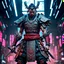 Placeholder: Fhoto full body, reality, Raw, samurai as cyberpunk god war, digital art, with logo text "addie", intricate details, powerful composition, captivating, , trending on artstation, sharp focus, studio photo, intricate details, highly detailed high tech, by addie_digi