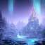 Placeholder: white and gold crystal castle，waterfall, winter snow flakessnow, northern Lights, full of details, smooth, bright sunshine，soft light atmosphere, light effect，vaporwave colorful, concept art, smooth, extremely sharp detail, finely tuned detail, ultra high definition, 8 k, unreal engine 5, ultra sharp focus