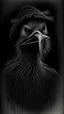 Placeholder: pencil drawing of a scare crow. Spooky, scary, halloween, realistic, black paper