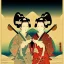 Placeholder: Ukiyo-e styled art, ying and yang sign