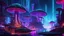 Placeholder: "A cyberpunk fantasy world with floating islands connected by a neon-lit network of mycelium-like strands, futuristic mushroom structures, holographic displays, vibrant neon colors, dark background, sharp focus, in the style of Syd Mead, 8k, trending on Artstation."