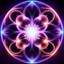 Placeholder: Mesmerizing abstract visual, recursive Symmetrical 3d structure of flowing translucent shapes, centered, soft aesthetic, negetive space.galaxsy background