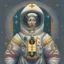 Placeholder: astronaut in the style of orthodox iconography