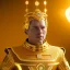 Placeholder: beautiful cosmic golden boy, nice smiling, delicate colors, beautiful glamour galactic golden dress, ultra sharp focus, 8k, unreal engine 5, extremely sharp detail, light effect, soft light atmosphere of a spaceship, smooth, full of details, face in front, complete vision of face and body