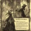 Placeholder: Crooked old witch casting translocation spell