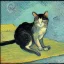 Placeholder:  a cat by Van Gogh